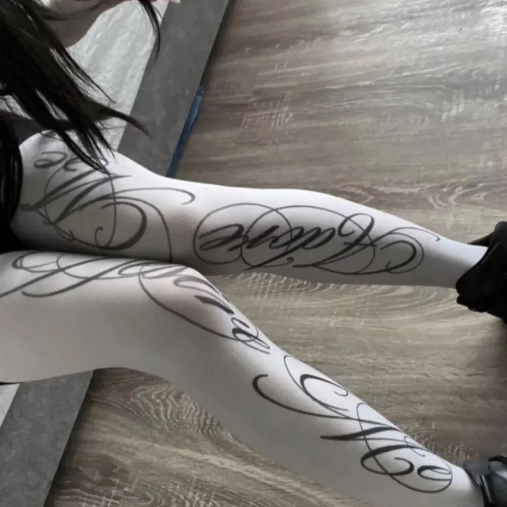 “desire me worship me” thigh high stockings